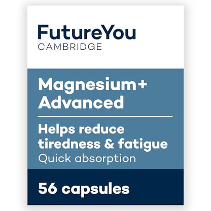 FutureYou Magnesium+ Advanced (28 Capsules). High Strength Magnesium Supplements for Women & Men