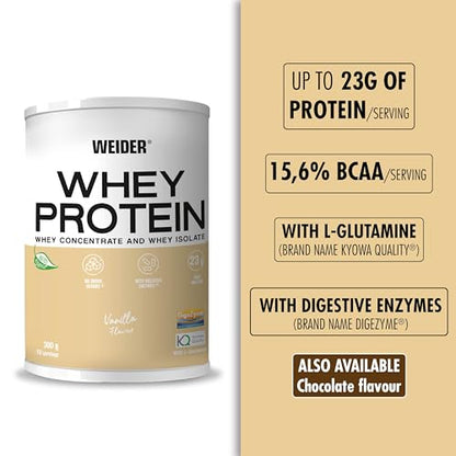 Weider Whey Protein (300g) Vanilla Flavour. Whey Protein from Concentrate and Isolate