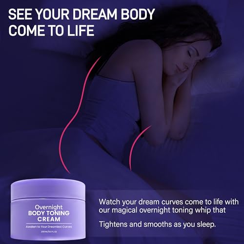 Belly Firming Cream, Overnight Toning Body Cream - Skin Tightening & Cellulite Cream