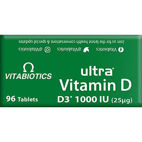 Vitabiotics Ultra Vitamin D Tablets 1000IU Optimum Level -96 count (Pack of 1)