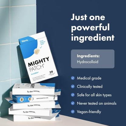 Hero Cosmetics Mighty Patch™ Invisible+ Patch - Daytime Hydrocolloid Acne Pimple Patches