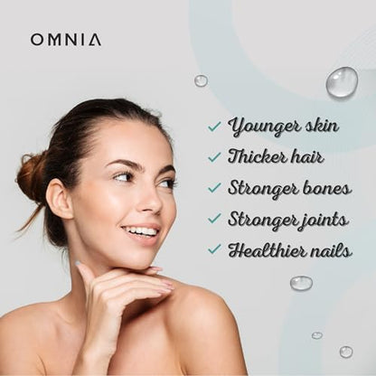 Omnia Marine Collagen Capsules 2400mg for Women & Men with Type I Collagen