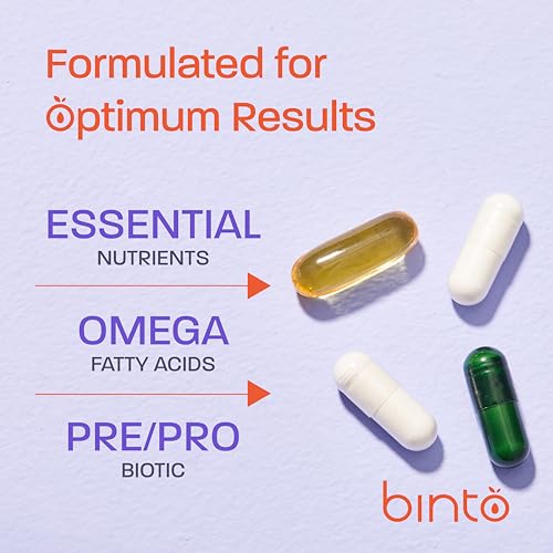 Binto Prenatal 4 in 1 Probiotic & Multivitamin Packets with Iron, DHA, Methylated Folate and probiotics