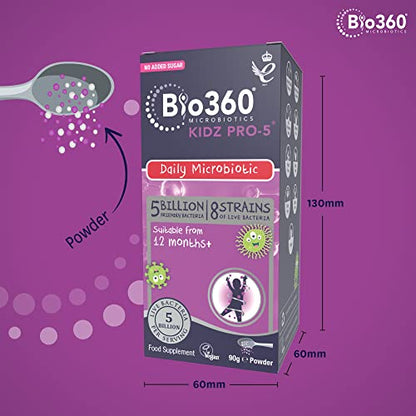 Natures Aid Bio360 Kidz Pro-5 (5 Billion Bacteria) from Natures Aid, Children's Microbiotic