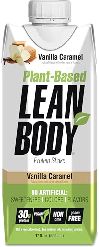 Lean Body Ready-to-Drink, Plant-Based Vegan Vanilla Caramel Protein Shake, 30g Protein