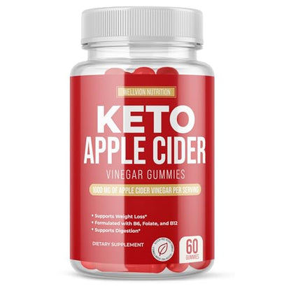 Wellvion Keto ACV Gummies for Weight Loss Support - Advanced Formula (1000mg)