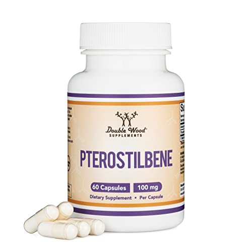 Pterostilbene Supplement 100mg Capsules (Third Party Tested) Manufactured in The USA