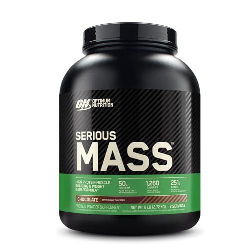 Optimum Nutrition Serious Mass, Weight Gainer Protein Powder, Chocolate, 6 Pound 