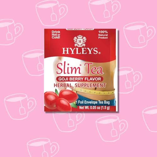 Hyleys Slim Tea Goji Berry Flavor - Weight Loss Herbal Supplement Cleanse and Detox