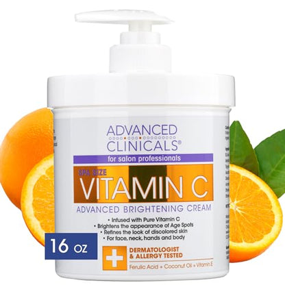 Advanced Clinicals Vitamin C Cream. Advanced Brightening Cream. Anti-aging cream