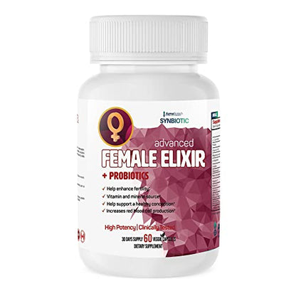 AzmaBiotech Female Elixir Myo-Inositol Natural Multivitamin and Minerals | Hormonal Balance & Healthy