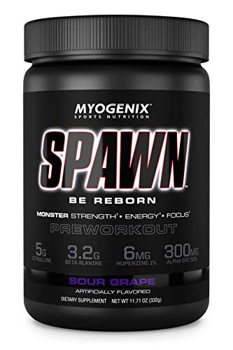 Myogenix Amino Energy Pre Workout Powder Spawn Sour Grape Flavored BCAAs Amino