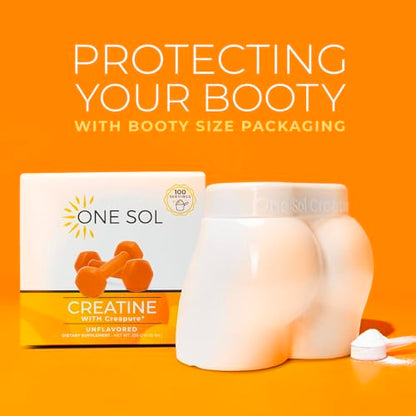 One Sol Creatine for Women Booty Gain, All Natural Women's Creatine Powder