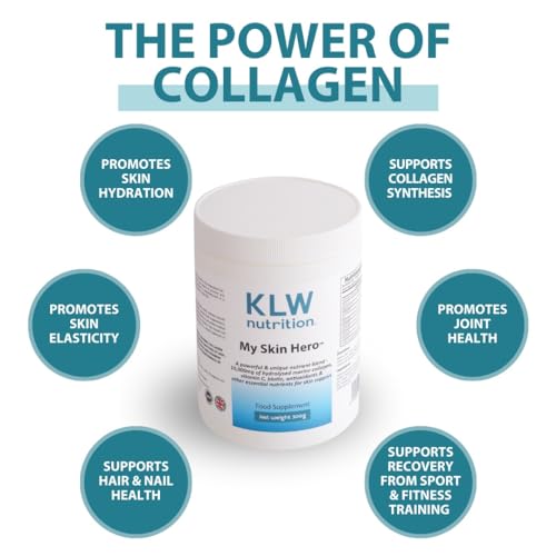 Marine Collagen Powder 10,000mg - with Vitamin C, Zinc, Biotin, Hyaluronic Acid - No fillers, sweeteners or additives