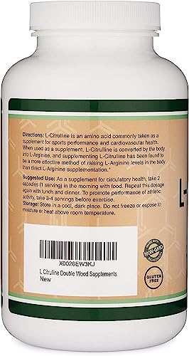 L Citrulline Capsules 1,200mg Per Serving, 210 Count (L-Citrulline Increases Levels