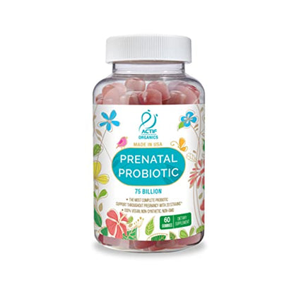 ACTIF Prenatal Probiotic Maximum Strength with 75 Billion CFU and 20 Strains, Immunity and Gut Support