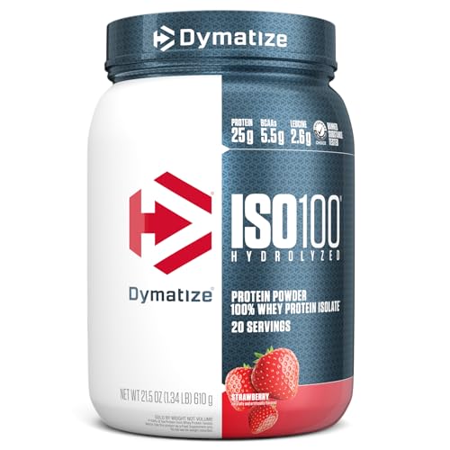 Dymatize ISO100 Hydrolyzed Protein Powder, 100% Whey Isolate Protein, 25g of Protein