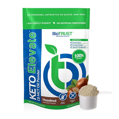 BioTrust Keto Elevate – Pure C8 MCT Oil Powder – Ketogenic Diet Supplement