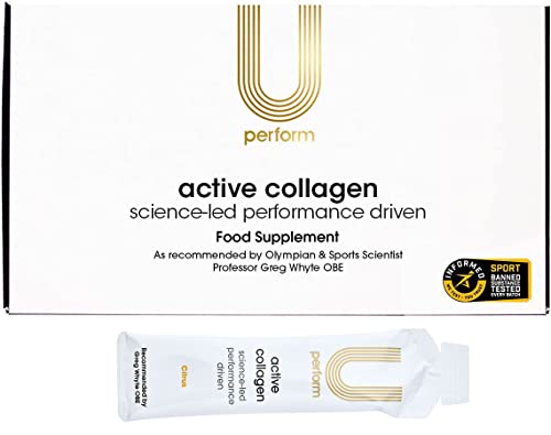 U Perform - Sports Muscle Recovery Supplement - High Protein Liquid Collagen Drink - Great for Joints Repair - Citrus Tasting and Natural Ingredients Based (8000mg) (14 sachets)