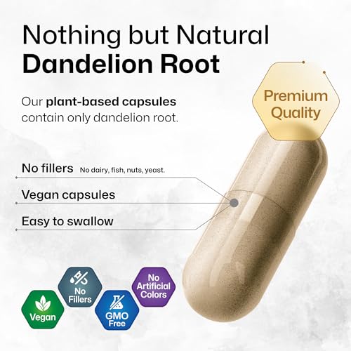 BIO KRAUTER Dandelion Root Capsules - Organic Dandelion Root Supplement - Vegan