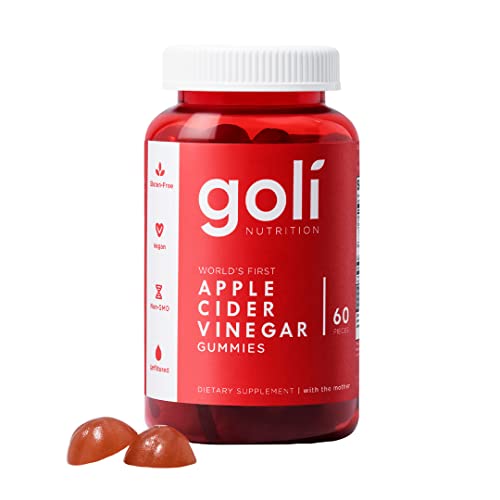 Goli Apple Cider Vinegar Gummy Vitamins - 60 Count - Vitamin B12, Gelatin