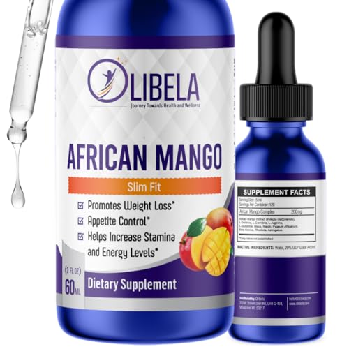 OLIBELA African Mango - Weight Loss Drops & Appetite Suppressant, Combat Cravings