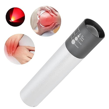 660nm Red Light Therapy Torch for Muscle Pain Relief, Handheld LED Infrared Light Therapy Device