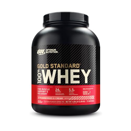 Optimum Nutrition Gold Standard 100% Whey Protein Powder, Strawberries & Cream