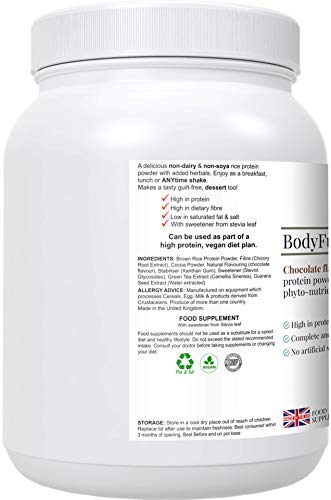 Complementary Supplements | BodyFuel Brown Rice Protein Powder Plus Chicory, Green Tea