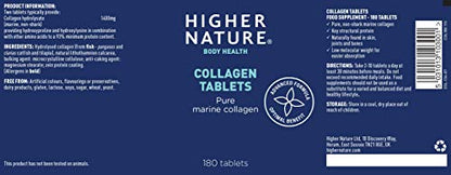 Higher Nature Collagen, High Strength - Pack of 180 (Packaging May Vary)