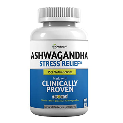 Aswagandha Vitamin Stress Relief Supplement. Cortisol Blocker Ashwagandha Capsules