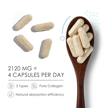 Premium 90 Marine Capsules - 530mg Natural Marine Collagen with Porcine & Bovine Collagen