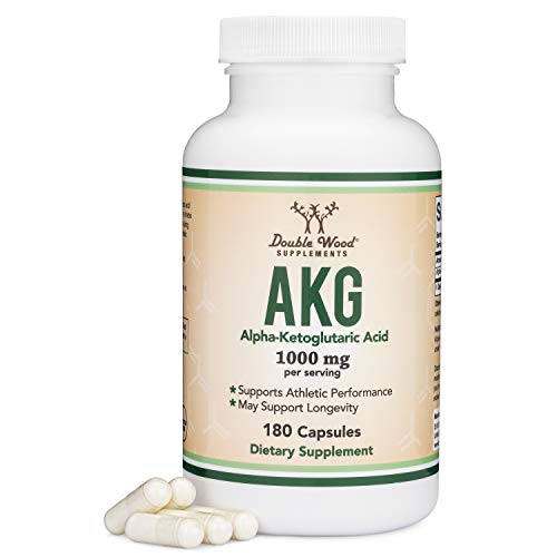 AKG Supplement (Alpha Ketoglutaric Acid) 1,000mg Per Serving (180 Capsules) Different 