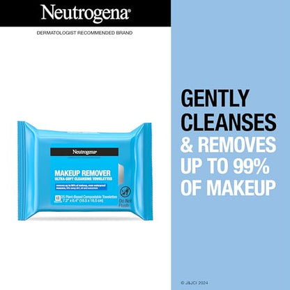 Neutrogena Makeup Remover Wipes, Ultra-Soft Cleansing Facial Towelettes