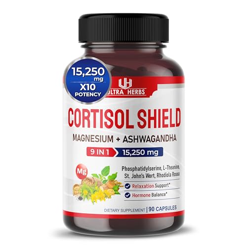 CORTISOL SHIELD 9 IN 1 - 15,250mg Magnesium + Ashwagandha with Phosphatidylserine