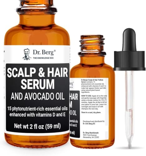 Dr Berg's (All In One) Hair Growth Serum w/Jojoba Oil & Castor Oil For Fuller Thicker Hair