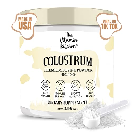 Bovine Colostrum Powder Supplement (40% IgG + No Fillers) Supports Gut