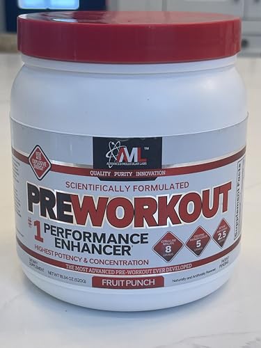 Advanced Molecular Labs - Pre Workout Powder, Increases Drive, Performance Enhancer, Fruit Punch, 18.06 oz