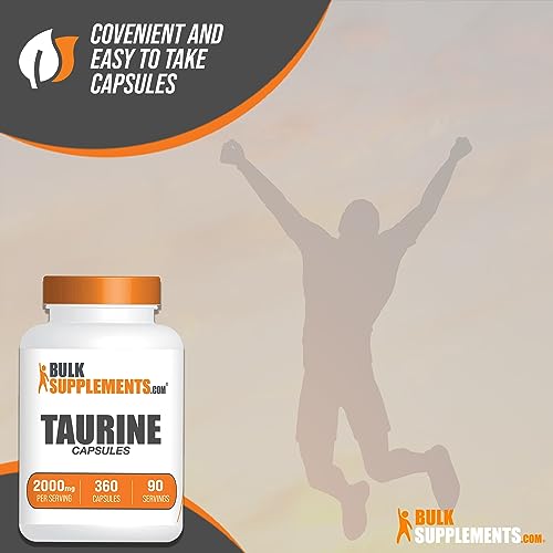 BULKSUPPLEMENTS.COM Taurine Capsules - Taurine Supplement, Taurine 2000mg