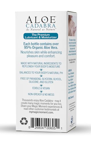 Aloe Cadabra Natural Water Based Personal Lube, Organic Lubricant for Her, Him & Couples, Unscented