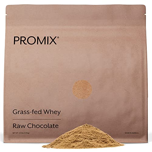 Promix Whey Protein Powder, Raw Chocolate - 2.5lb Bulk - Grass-Fed & 100% All 