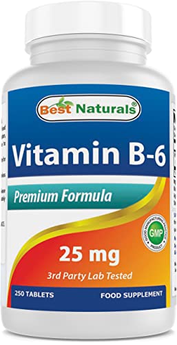 Best Naturals Vitamin B-6 25 Mg Tablets, 250 CountBest Naturals Vitamin B-6 25 Mg Tablets, 250 Count