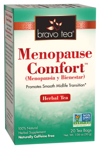 Bravo Tea Menopause Comfort Herbal Tea Caffeine Free, 20 Tea Bags