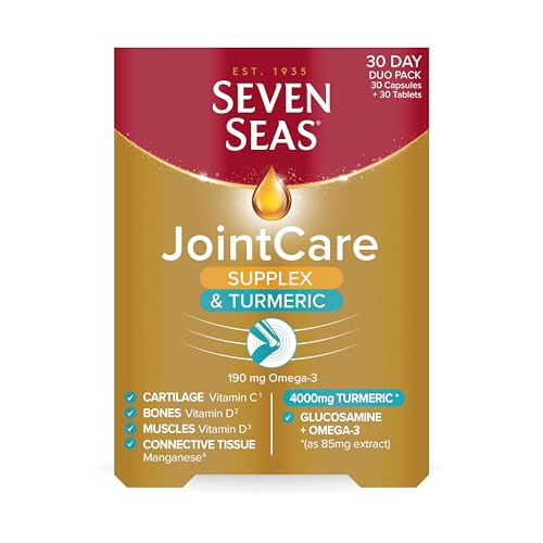 Seven Seas JointCare Supplex & Turmeric, With Glucosamine, Omega-3, Vitamins C and D