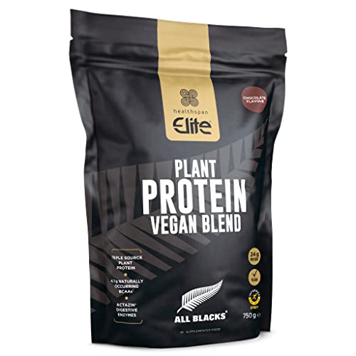 Healthspan Elite All Blacks Plant Protein Vegan Blend (750g) | 23g Protein Per Serving