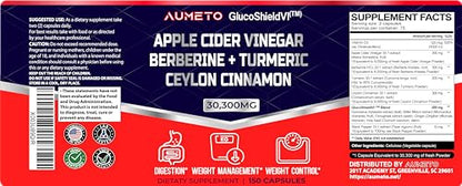 Apple Cider Vinegar 9000mg Berberin 6000mg Ceylon Cinnamon 9000mg Turmeric 6000mg