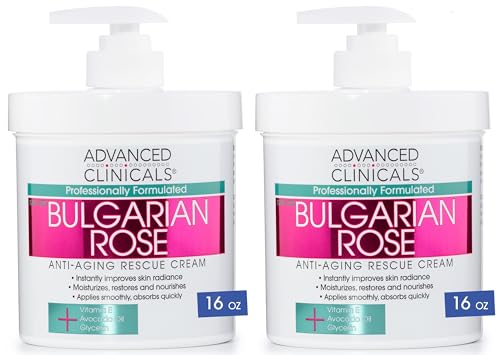 Advanced Clinicals Bulgarian Rose Anti Aging Vitamin E Moisturizer Body Lotion & Face 