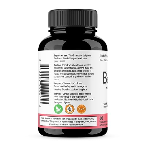 Sandhu's Beet Root Powder Capsules with Bioperine| Beetroot with Black Pepper & Grape