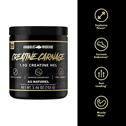 Creatine Carnage, Creatine HCL, Supports Optimal Strength, Endurance, Muscle Mass