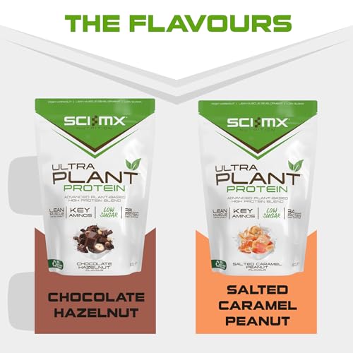 SCI-MX Ultra Plant - Salted Caramel Peanut Flavour Vegan Protein Powder Blend + Vitamin B Complex